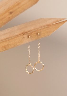 Hello Adorn Monday Backdrop Earring Gold Filled HE14