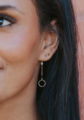 Hello Adorn Monday Backdrop Earring Gold Filled HE14