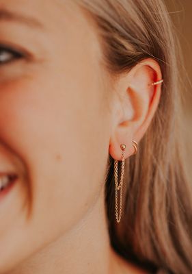 Hello Adorn Skyla Double Annex Earring Gold Filled HE15