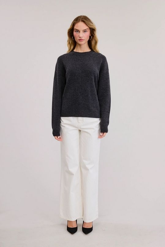 Flat White Logan Cashmere Sweater Pullover