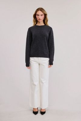 Flat White Logan Cashmere Sweater Pullover