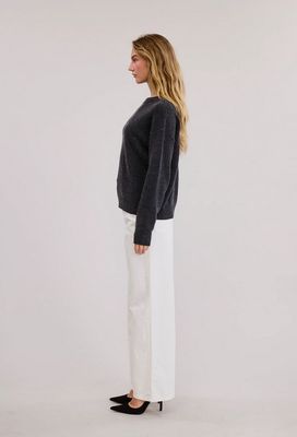 Flat White Logan Cashmere Sweater Pullover