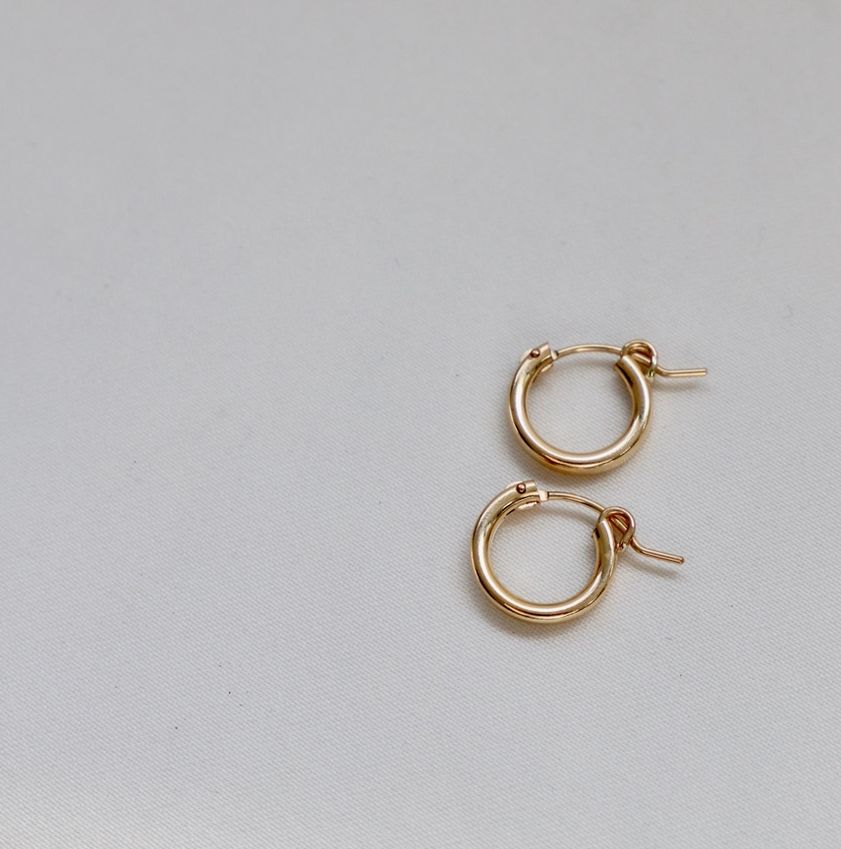 Katie Waltman Jewelry Small Gold Filled Hoops KW73