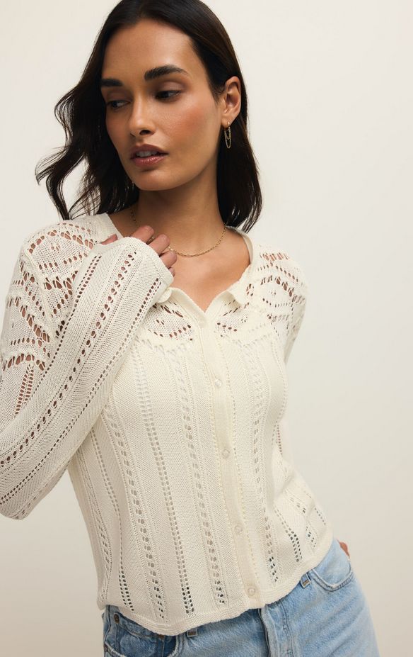 Z Supply Alycia Crochet Sweater