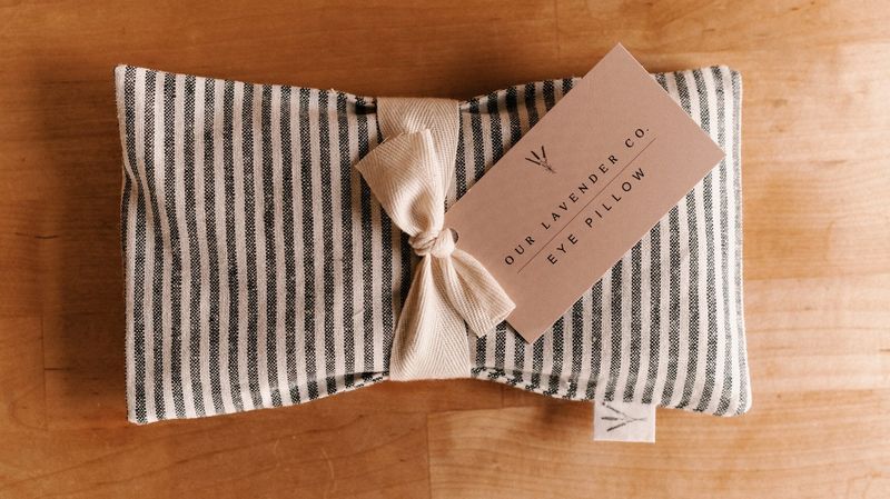 Our Lavender Co. Lavender Flaxseed Eye Pillow in Thin Stripe OL6