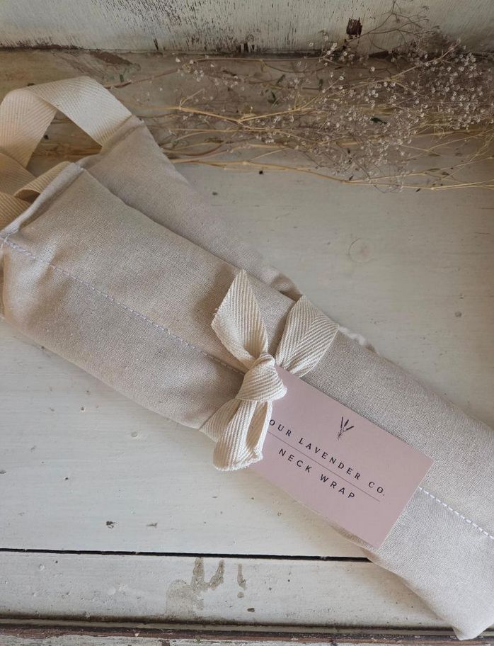 Our Lavender Co. Weighted Lavender Rice Neck Wrap in Natural OL13