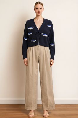 Flat White La Mer Sardine Cardigan