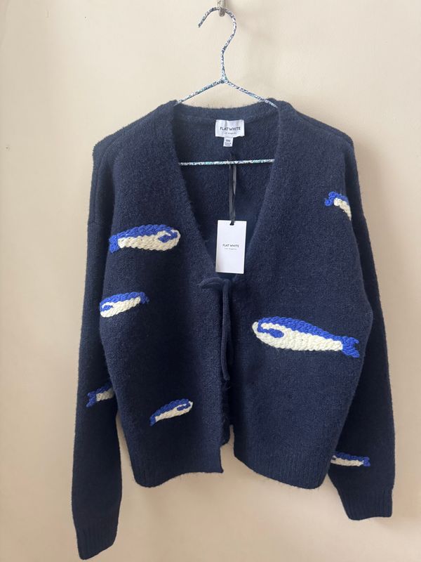 Flat White La Mer Sardine Cardigan
