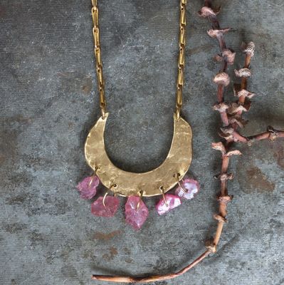 Emilie Shapiro Orbit Pendant Ruby ES39