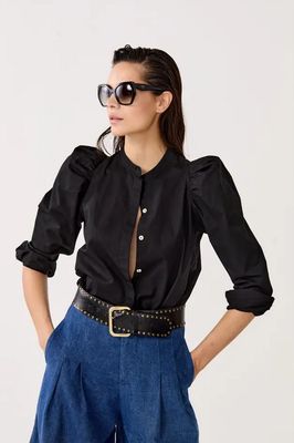 Lanhtropy Lilium Poplin Shirt in Black