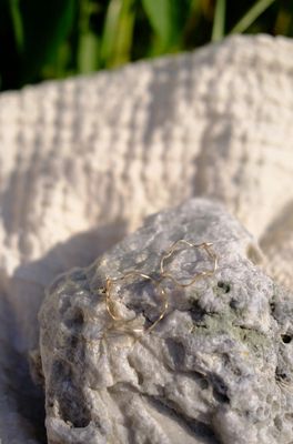 Wild Sol Heart The Eb &amp; Flow Hoops in Gold Filled WD6