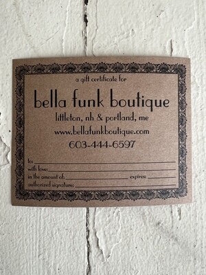 Gift Certificate $25.00+