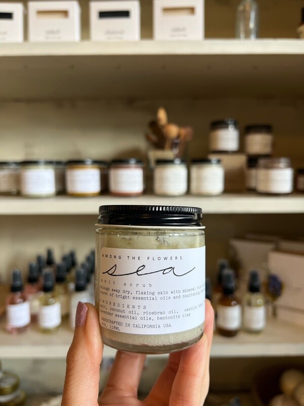 Among the Flowers Moisturizing Whipped Salt Scrub in Sea Salt ATF59
