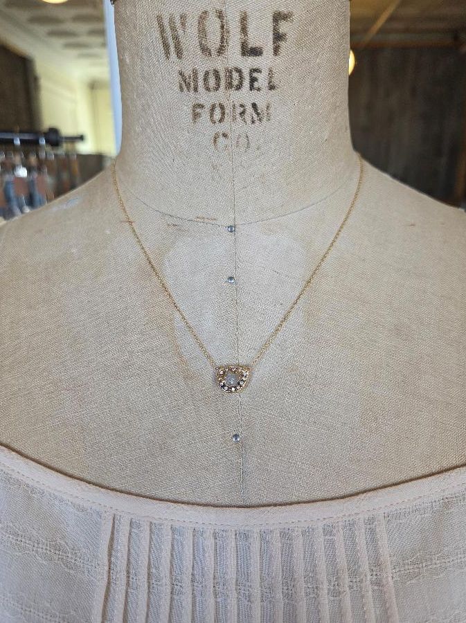 Emilie Shapiro Rough Diamond Halo Pendant ES19