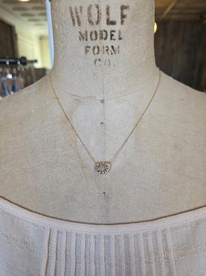 Emilie Shapiro Rough Diamond Halo Pendant ES19