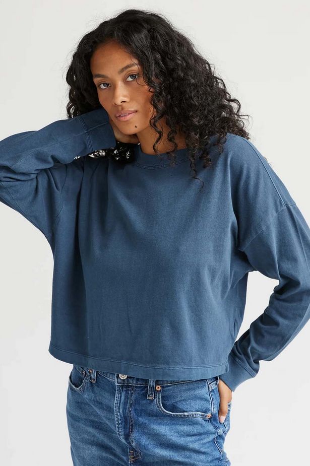 Richer Poorer Relaxed Crop Long Sleeve Tee
