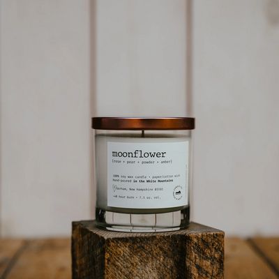River &amp; Stone Candle Co. Moonflower Soy Candle RS3