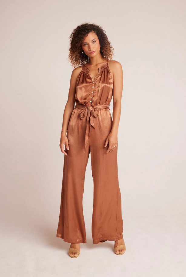 Bella Dahl Smocked Halter Neck Jumpsuit
