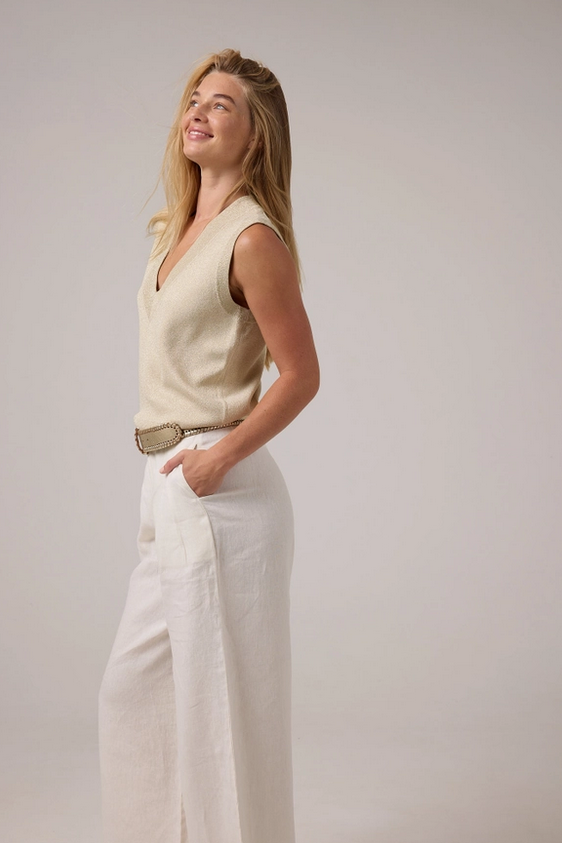 Lanhtropy Preppy Lurex Knitted Vest