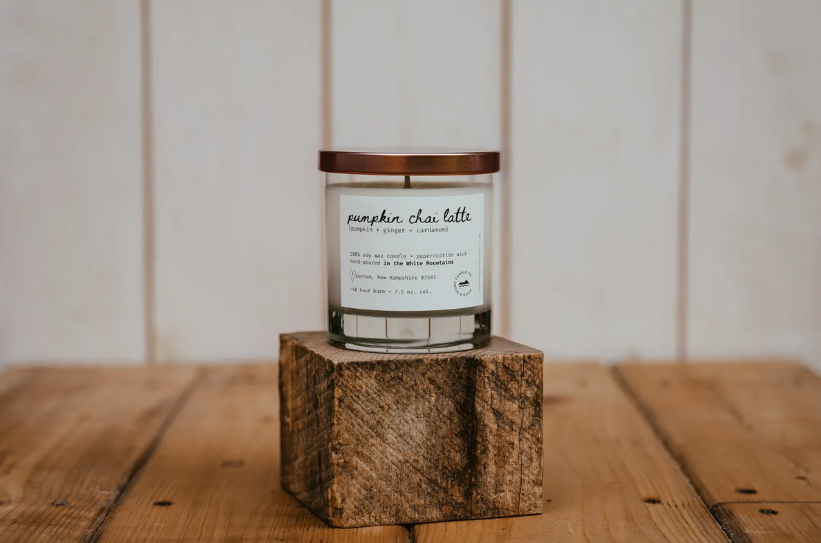 River &amp; Stone Candle Co. Pumpkin Chai Latte Soy Candle RS8