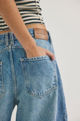 Free People Good Luck Mid-Rise Barrel Jean  