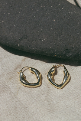 Goldie Jewelry Alma Organic Hoops GL23
