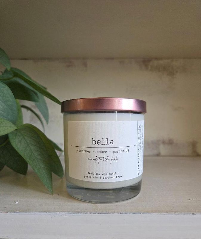 River &amp; Stone Candle Co. The Bella Soy Candle RS13