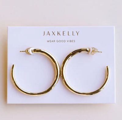 Jax Kelly Everyday Gold Hoop Earrings Large JX26