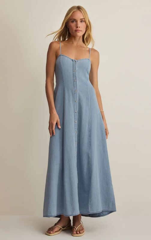 Z Supply Angel Eyes Twill Midi Dress