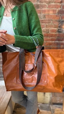 Clare V. Grande Bateau Tote in Camel