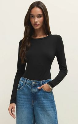 Z Supply Second Skin Crew Long Sleeve Top (Two Colors)