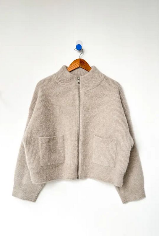 Le Bon Shoppe Alpaca Zip Front Jacket 