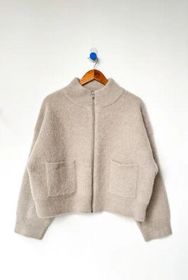 Le Bon Shoppe Alpaca Zip Front Jacket 