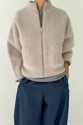 Le Bon Shoppe Alpaca Zip Front Jacket 