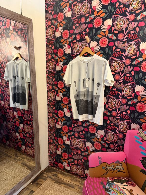 Clare V. Original Tee in Cream Thierry Palm