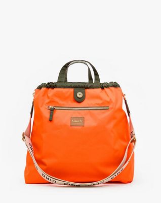 Clare V. Sac Tout Reversible Backpack in Army Recycled Nylon
