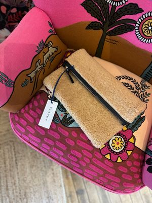 Clare V. Foldover Clutch with Tabs in Café Au Lait Clare V. Foldover Clutch with Tabs in Café Au Lait