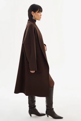Lamarque Thara Shawl Collar Wool Coat