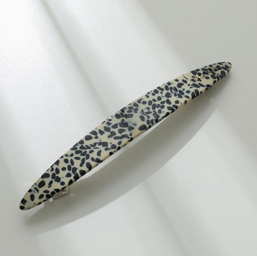 Adorro Aimee Core Oblong Oval French Barrette in Multi AD123