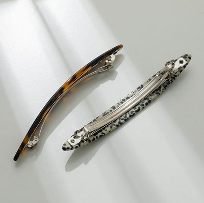 Adorro Aimee Core Oblong Oval French Barrette in Multi AD123