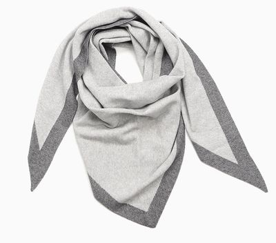 Adorro Soft Lightweight Two-Tone Triangle Scarf AD116