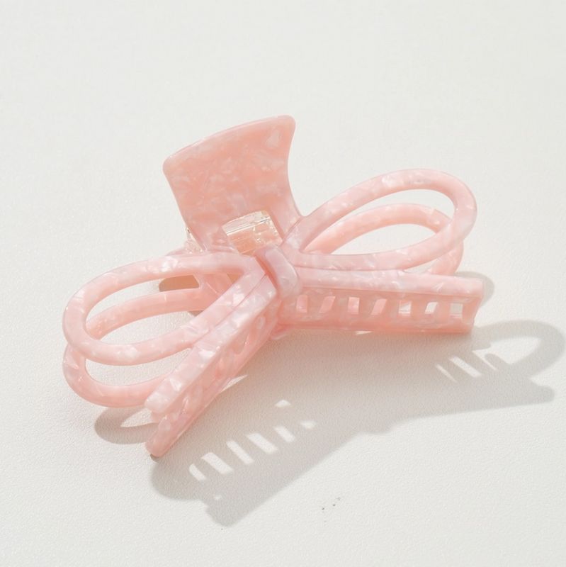 Adorro Remi Valentine Wide Bow Claw Clip in Pink AD126