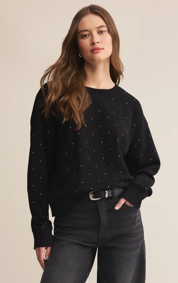 Z Supply Sparkle Crew Neck Sweatshirt