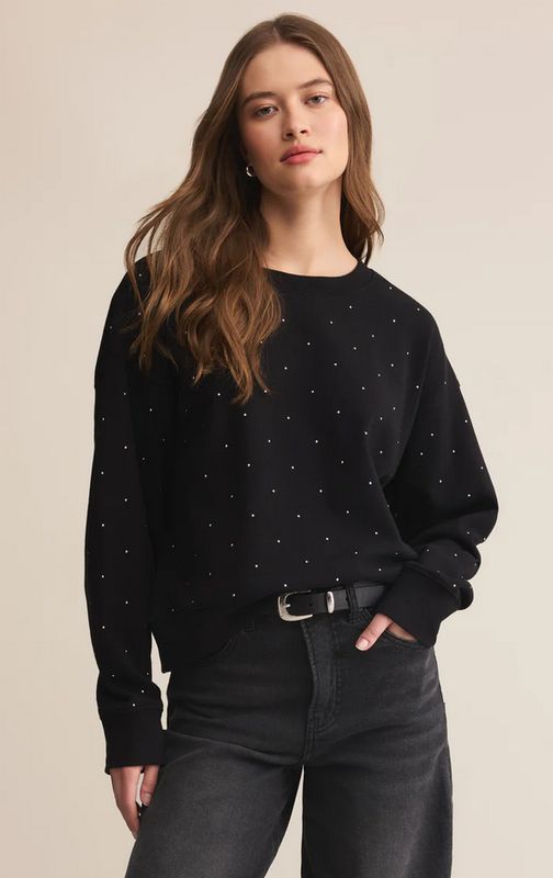 Z Supply Sparkle Crew Neck Sweatshirt