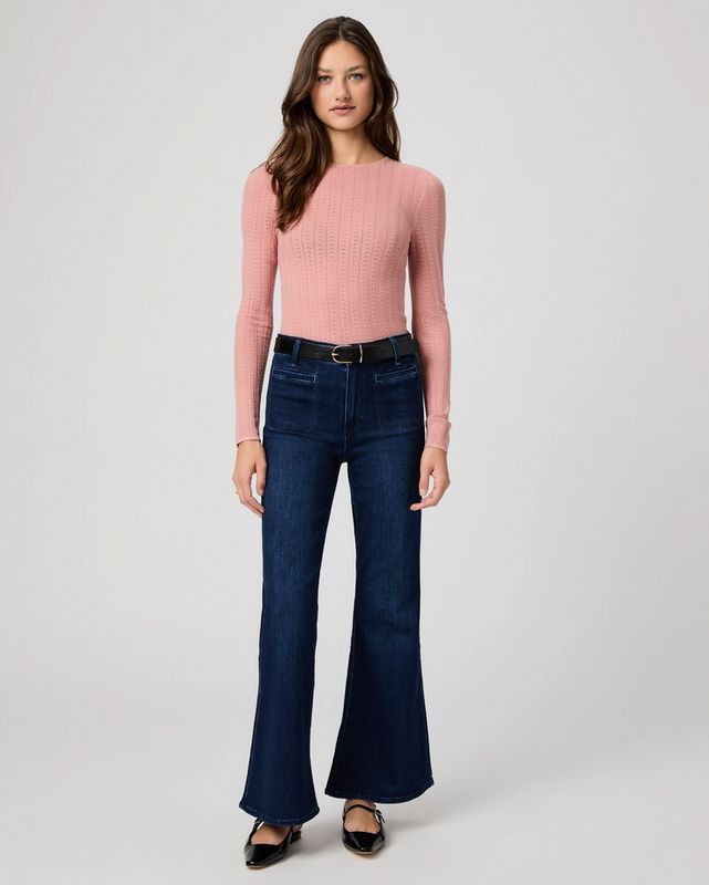 Paige Marlow Skimmer Flare Jean in Prairie
