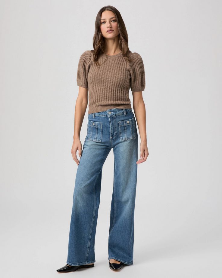 Paige Anessa 31" Wide Leg Jean in Paley