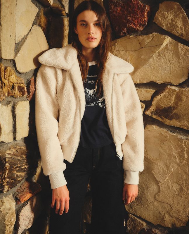 Sundry Sherpa Outerwear Bomber