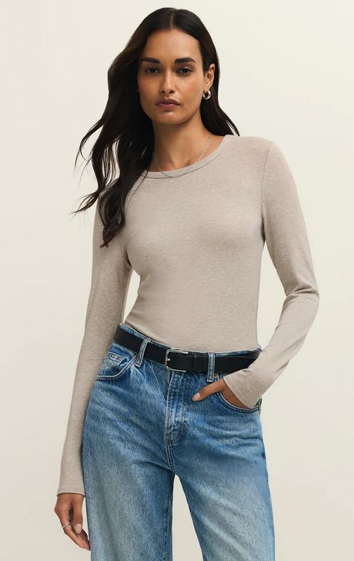 Z Supply Second Skin Crew Long Sleeve Top