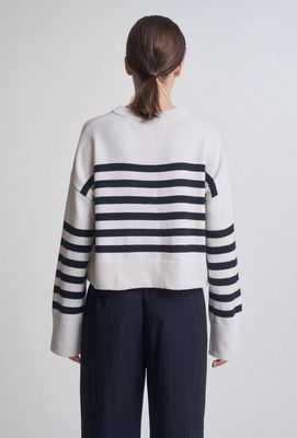 Grade &amp; Gather Cotton Stripe Cardigan