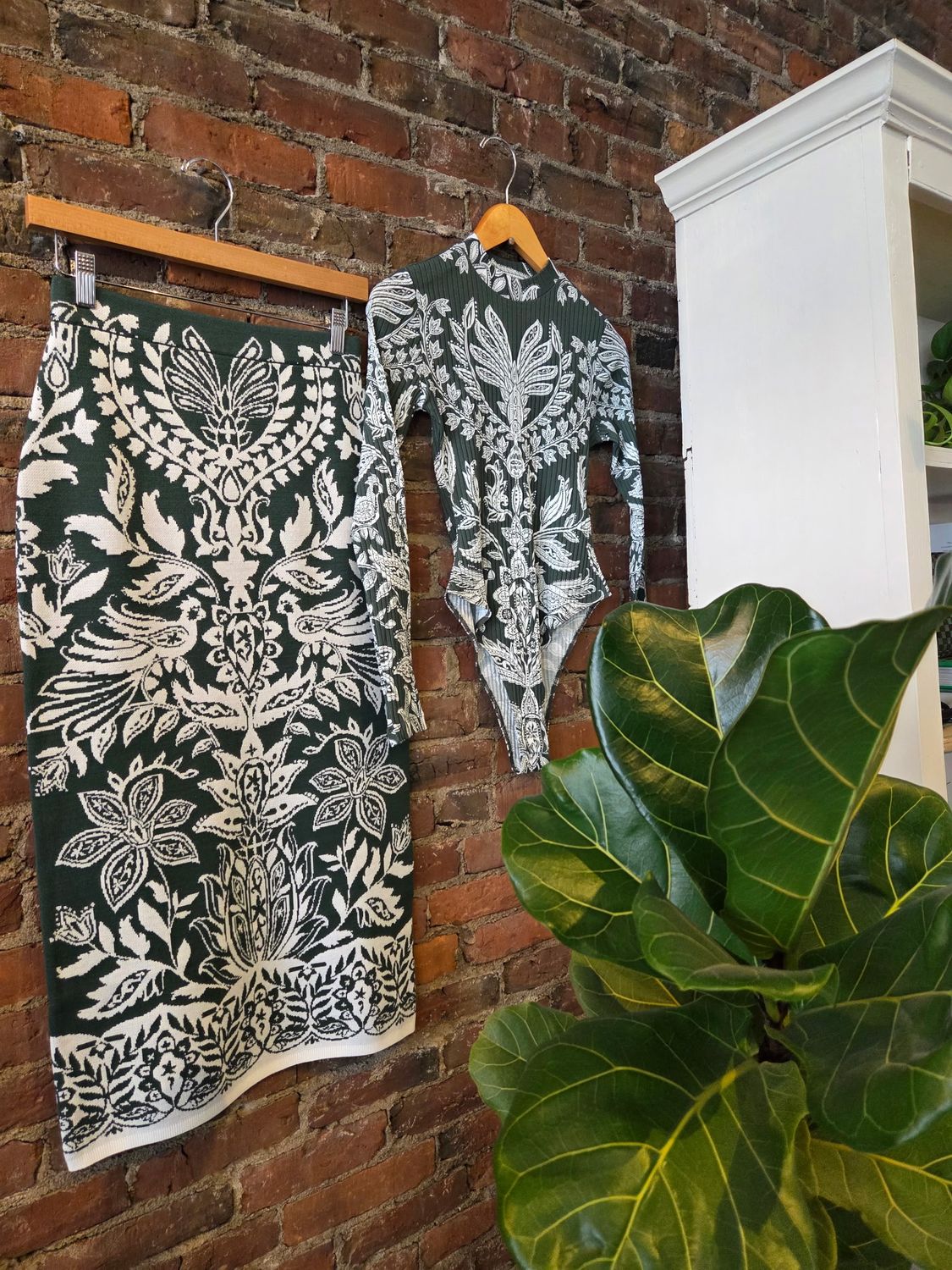 Farm Rio Miranda Dark Green Bodysuit